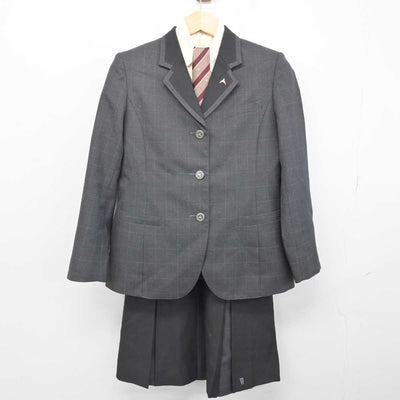 【中古】京都府 山城高等学校 女子制服 7点 (ブレザー・ニット・シャツ・スカート) sf052862