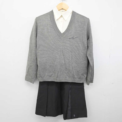 【中古】京都府 山城高等学校 女子制服 7点 (ブレザー・ニット・シャツ・スカート) sf052862