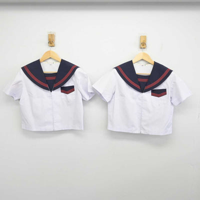 【中古】鹿児島県 加世田中学校 女子制服 2点 (セーラー服) sf052871