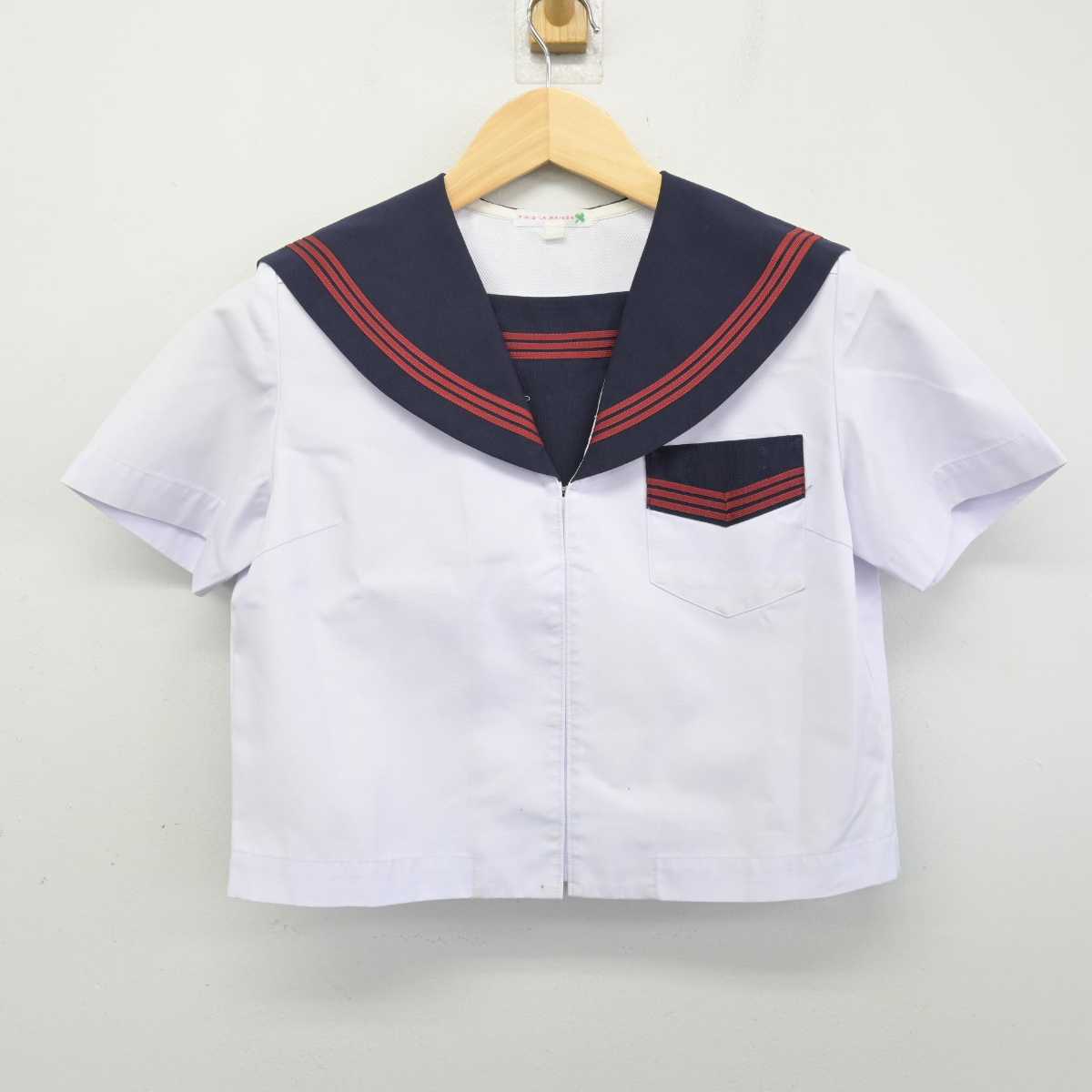 【中古】鹿児島県 加世田中学校 女子制服 2点 (セーラー服・スカート) sf052872