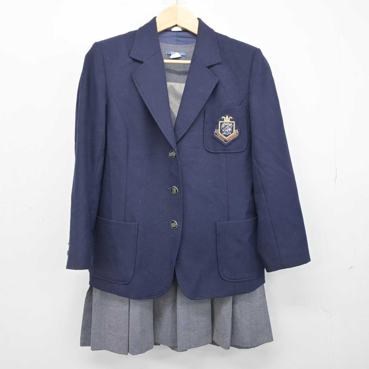 【中古】大阪府 大阪女学院高等学校 女子制服 2点 (ブレザー・ジャンパースカート) sf052874