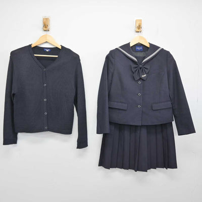 【中古】愛知県 桜花学園高等学校　 女子制服 4点 (セーラー服・ニット・スカート) sf052877