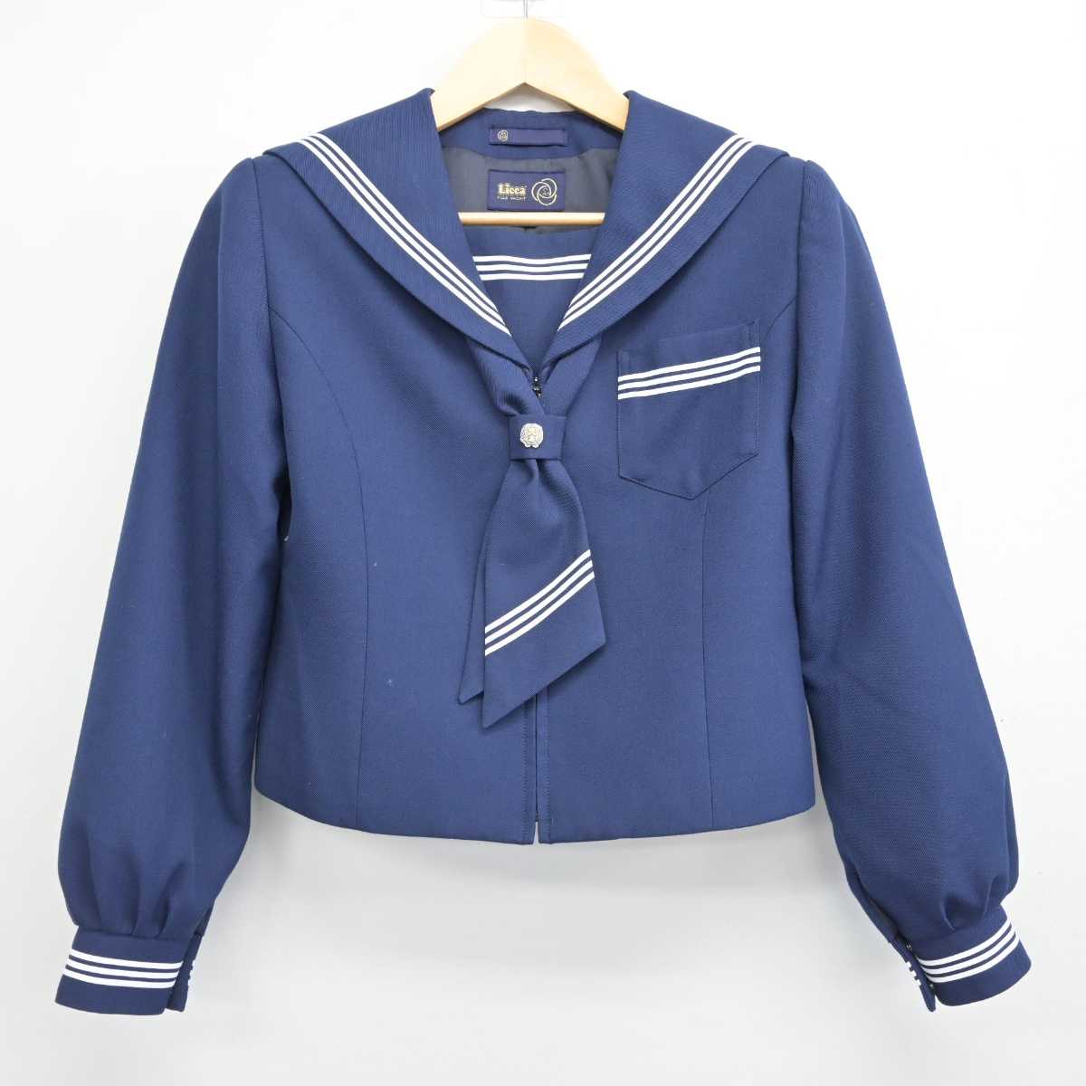 【中古】静岡県 与信中学校 女子制服 3点 (セーラー服・スカート) sf052880