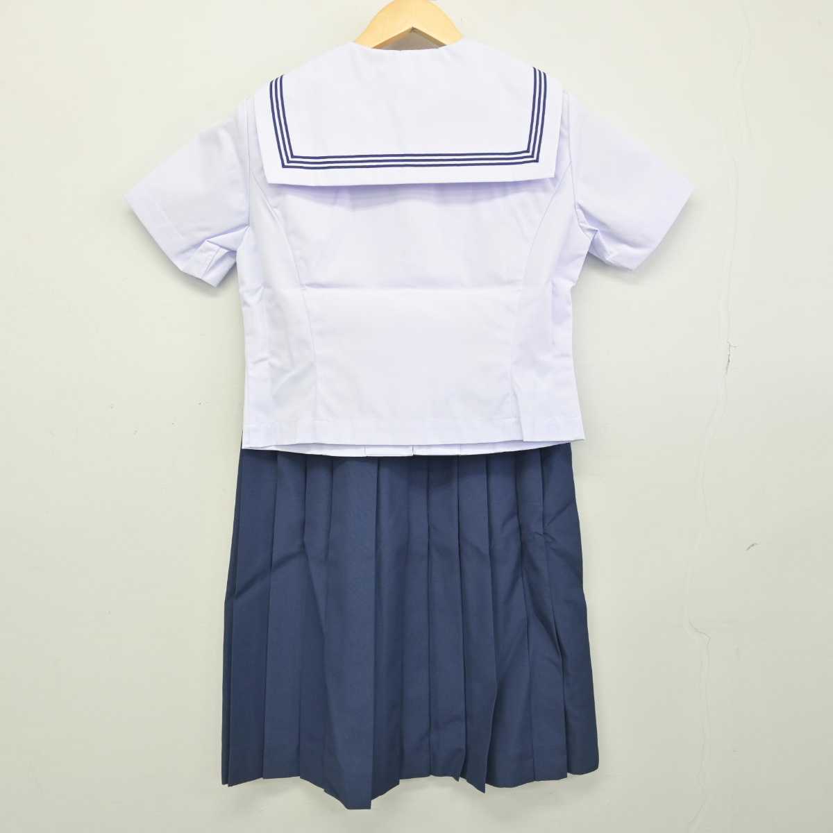 【中古】静岡県 与信中学校 女子制服 4点 (セーラー服・スカート) sf052881