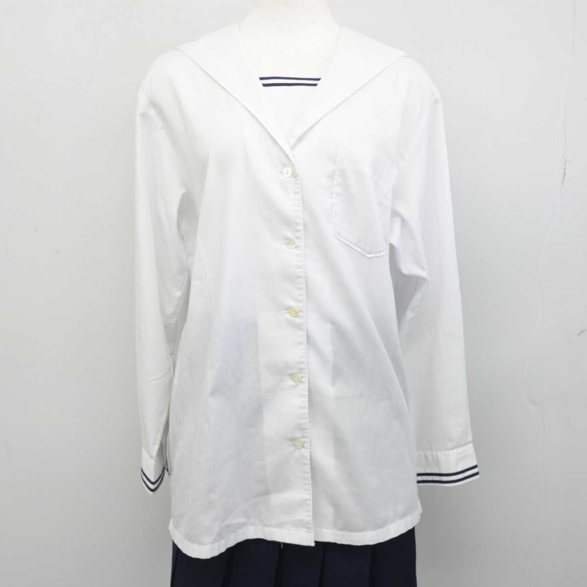 【中古】岡山県 就実高等学校 女子制服 4点 (ブレザー・ベスト・セーラー服・スカート) sf052890