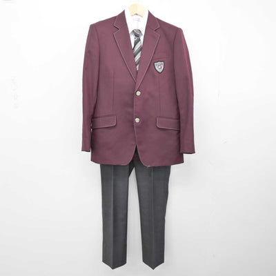 【中古】宮崎県 本庄高等学校 男子制服 4点 (ブレザー・シャツ・ズボン) sf052900