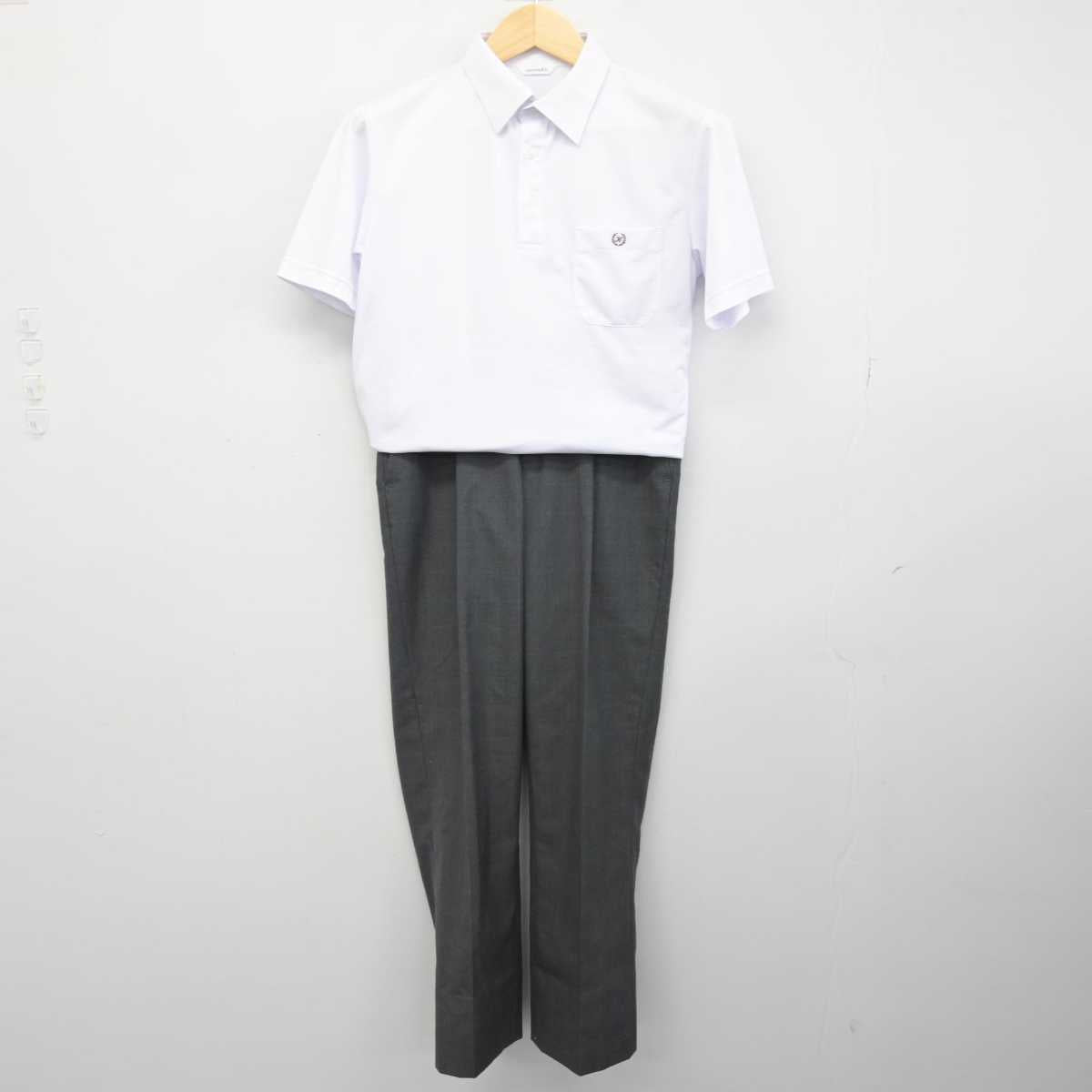 【中古】宮崎県 本庄高等学校 男子制服 3点 (シャツ・ズボン) sf052901