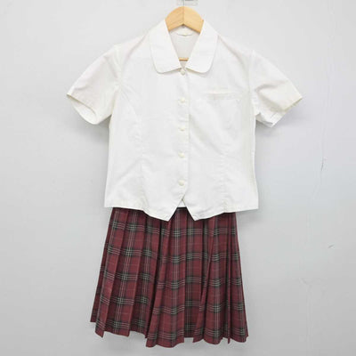 【中古】佐賀県 神埼清明高等学校 女子制服 2点 (シャツ・スカート) sf052925