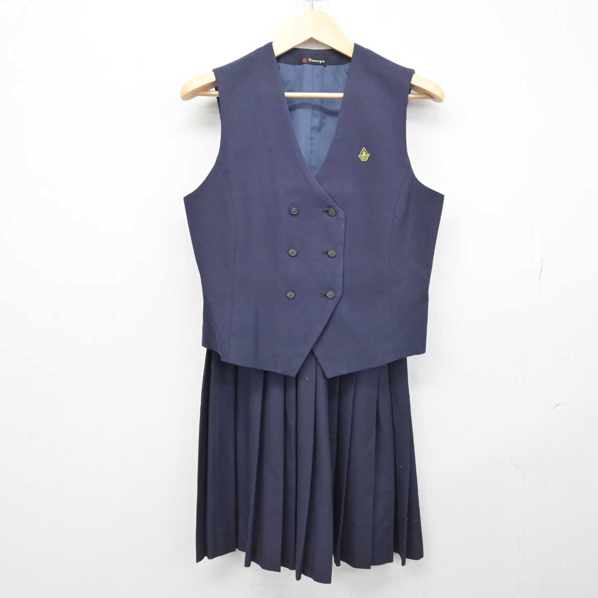 【中古】佐賀県 佐賀北高等学校 女子制服 3点 (ブレザー・ベスト・スカート) sf052930