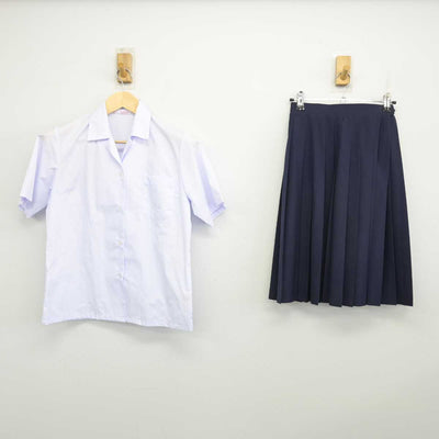 【中古】千葉県 酒井根中学校 女子制服 2点 (シャツ・スカート) sf052945