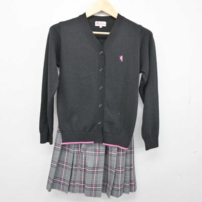 【中古】 クラーク記念国際高等学校 女子制服 4点 (ブレザー・ニット・スカート) sf052949