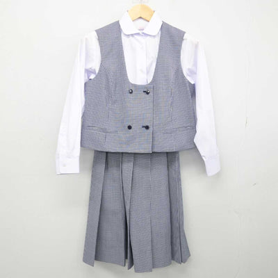 【中古】佐賀県 佐賀清和中学校 女子制服 3点 (シャツ・ベスト・スカート) sf052959