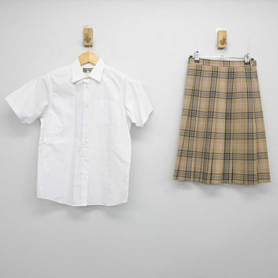 【中古】福岡県 誠修高等学校 女子制服 2点 (シャツ・スカート) sf052966