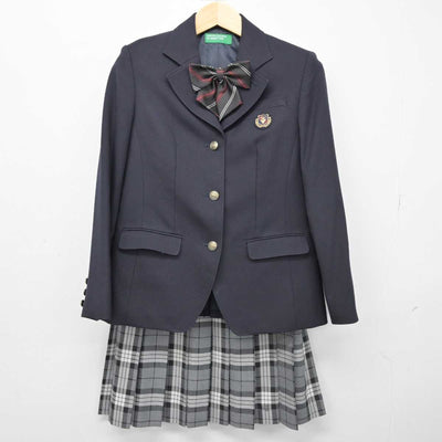 【中古】京都府 田辺高等学校 女子制服 4点 (ブレザー・スカート) sf052969