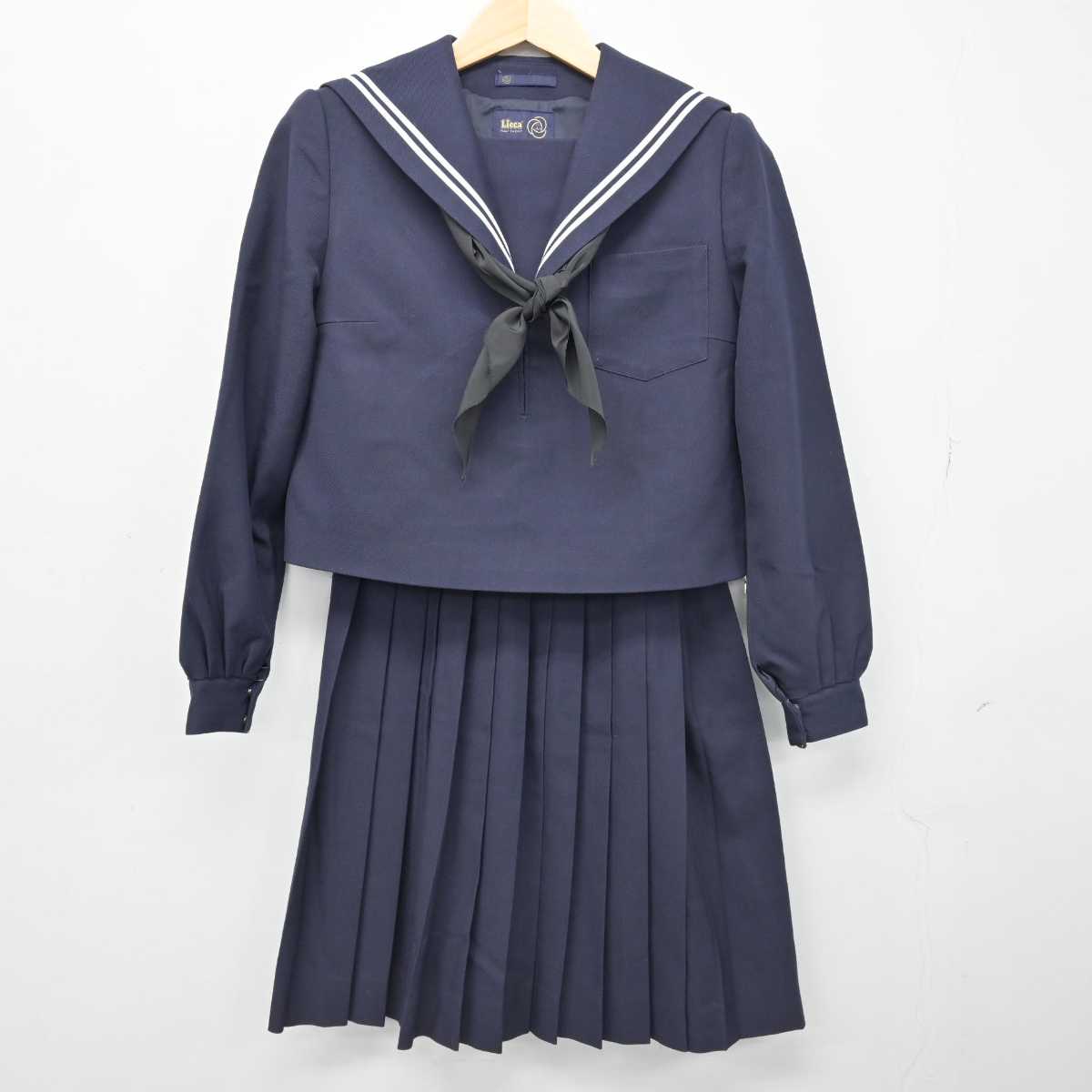 【中古】愛知県 鶴城中学校 女子制服 3点 (セーラー服・スカート) sf052970