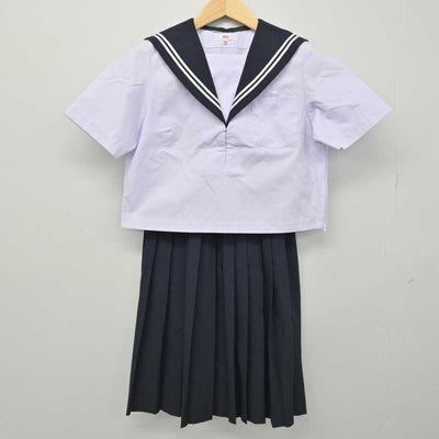 【中古】愛知県 鶴城中学校 女子制服 3点 (セーラー服・スカート) sf052971