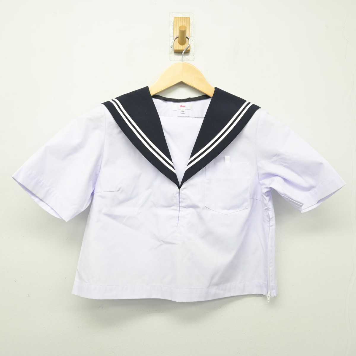 【中古】愛知県 鶴城中学校 女子制服 3点 (セーラー服・スカート) sf052971