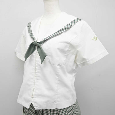 【中古】福島県 須賀川桐陽高等学校 女子制服 3点 (セーラー服・スカート) sf052973