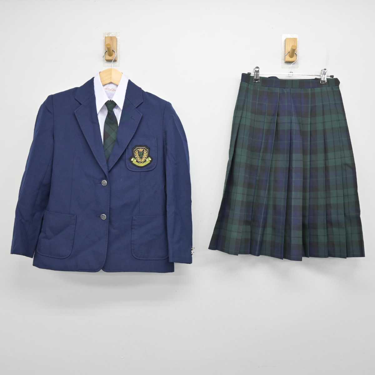 【中古】栃木県 小山城南中学校 女子制服 4点 (ブレザー・シャツ・スカート) sf052981