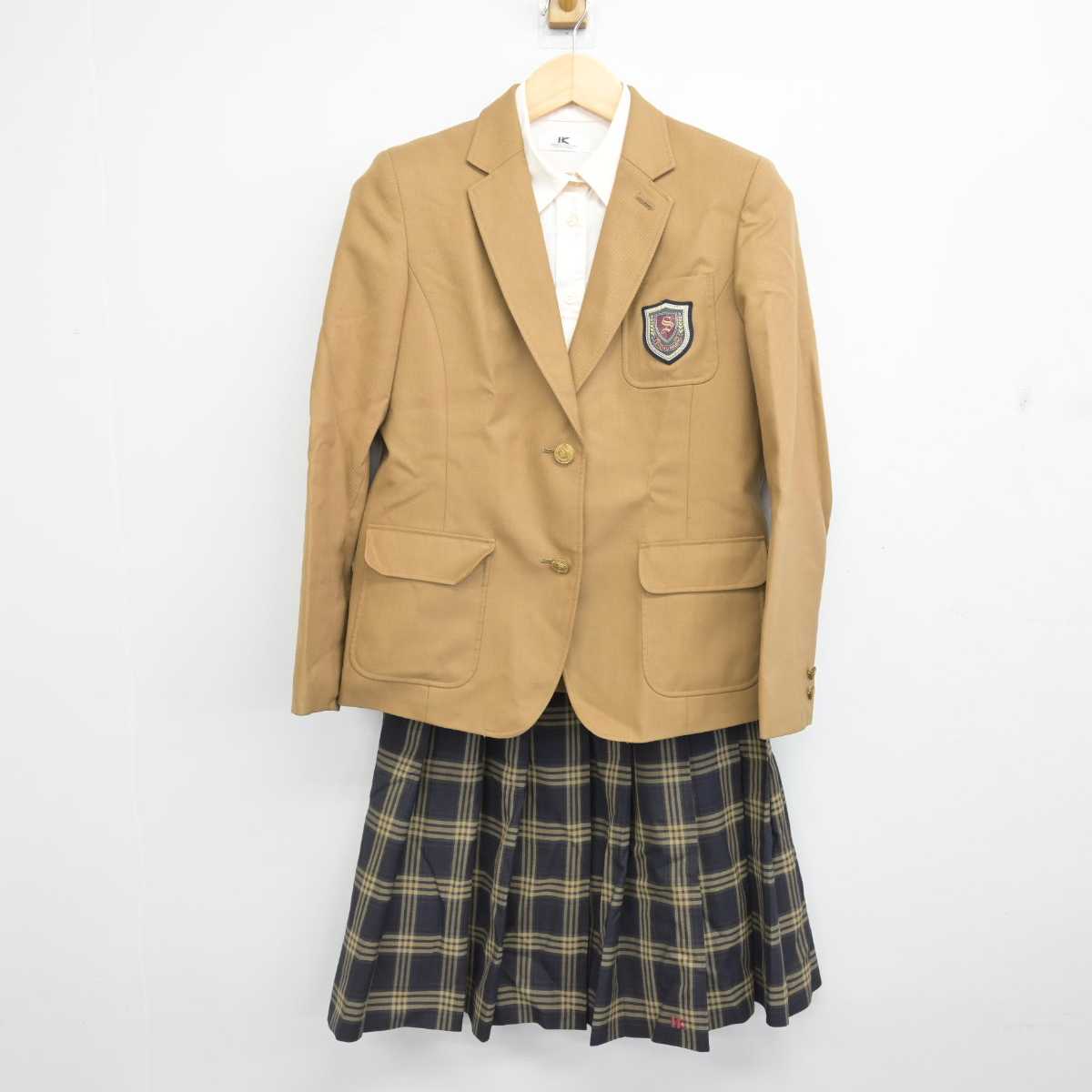 【中古】滋賀県 滋賀学園中学・高等学校 女子制服 4点 (ブレザー・シャツ・スカート) sf053005