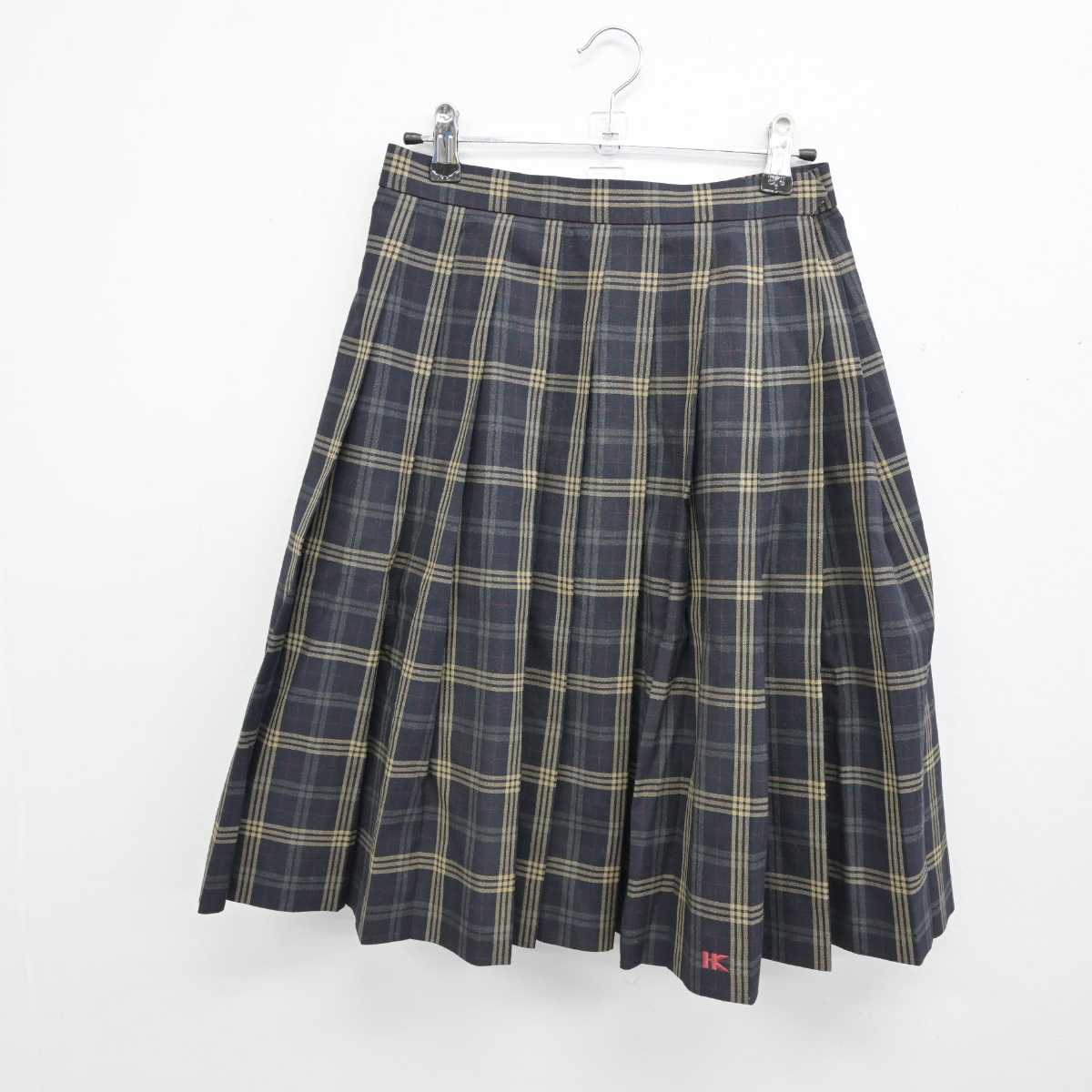 【中古】滋賀県 滋賀学園中学・高等学校 女子制服 2点 (ニットベスト・スカート) sf053007