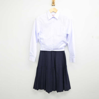 【中古】千葉県 松尾中学校 女子制服 2点 (シャツ・スカート) sf053019