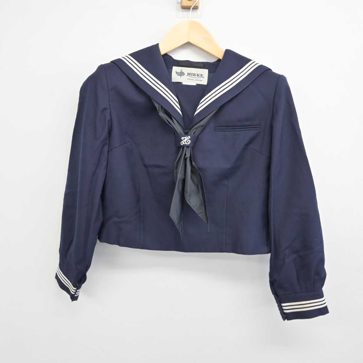 【中古】千葉県 松尾中学校 女子制服 3点 (セーラー服・スカート) sf053022