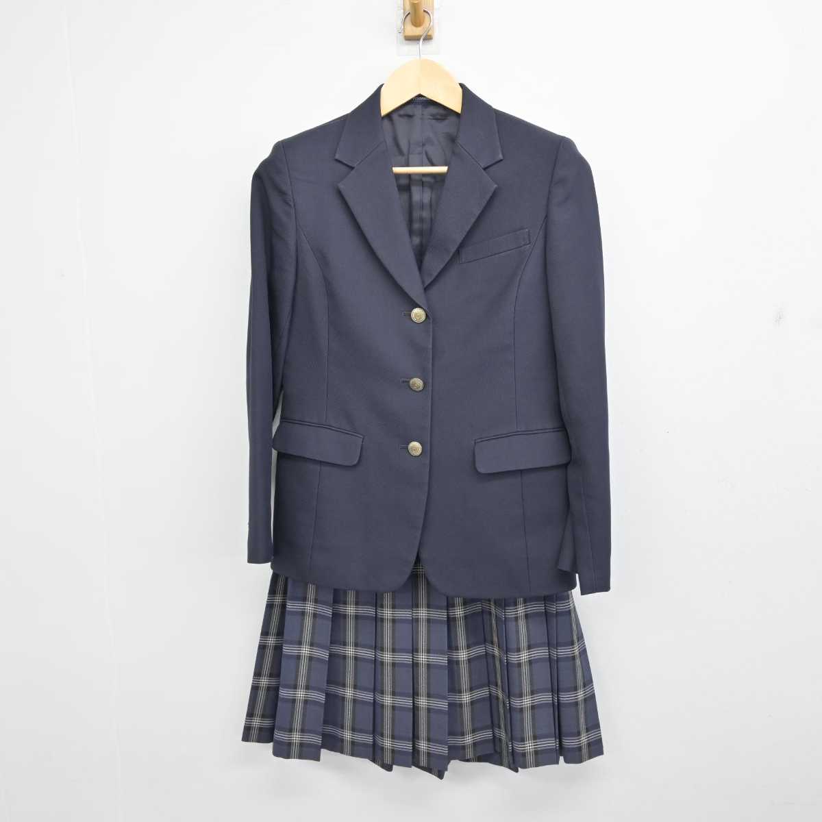 【中古】埼玉県 大宮開成高等学校 女子制服 3点 (ブレザー・スカート) sf053023