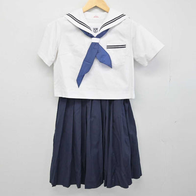 【中古】広島県 栗原中学校 女子制服 3点 (セーラー服・スカート) sf053035