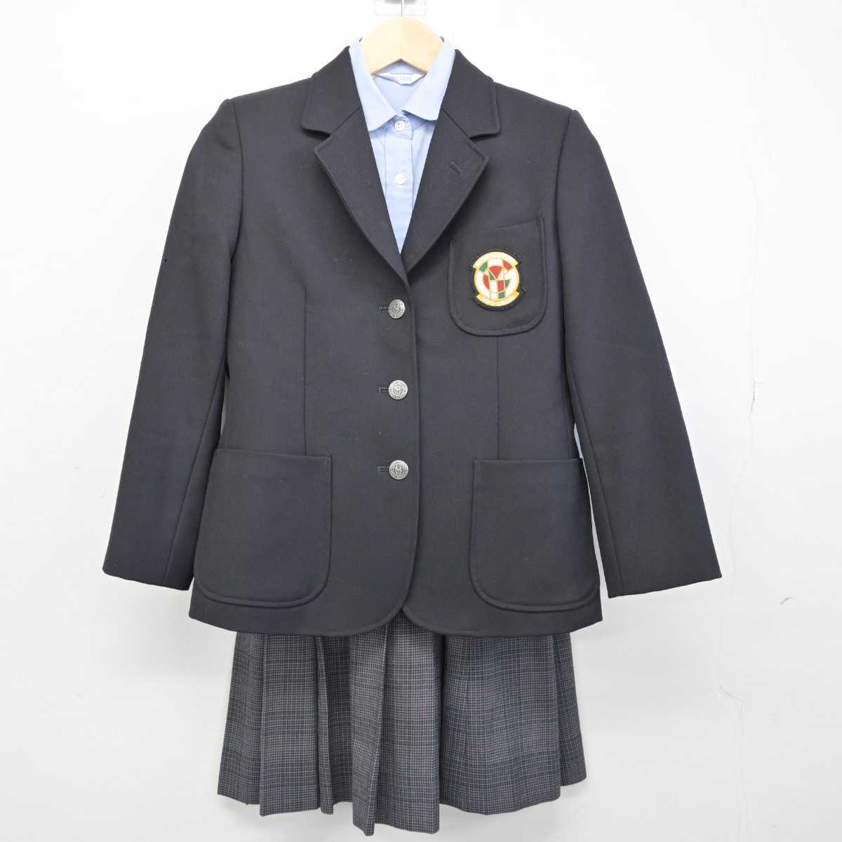 【中古】東京都 朋優学院高等学校 女子制服 3点 (ブレザー・シャツ・スカート) sf053038