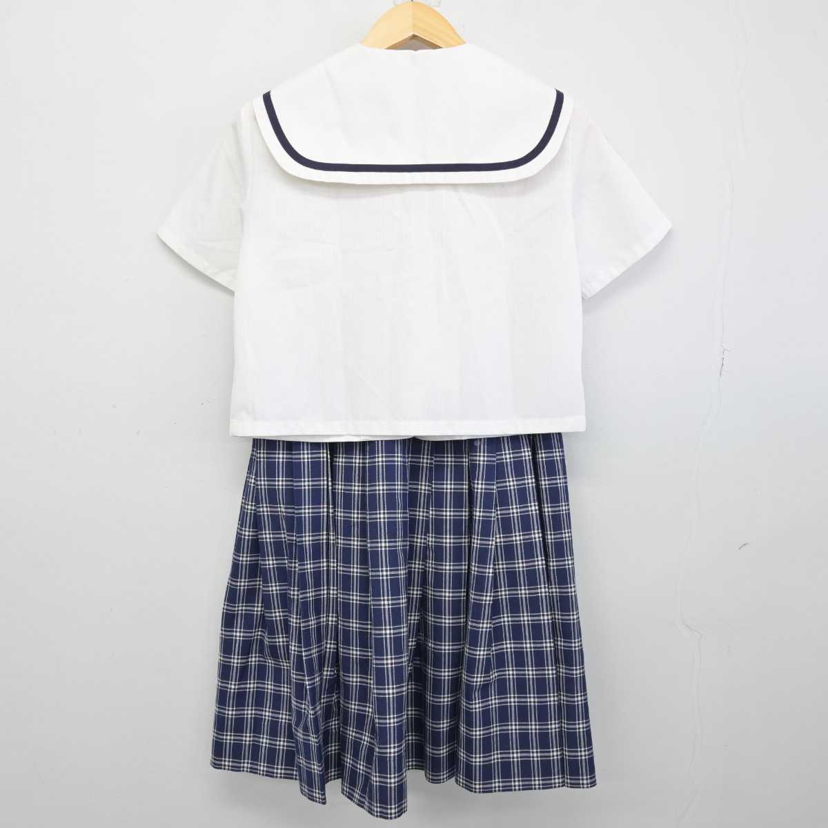 【中古】熊本県 大津中学校 女子制服 5点 (セーラー服・スカート) sf053046