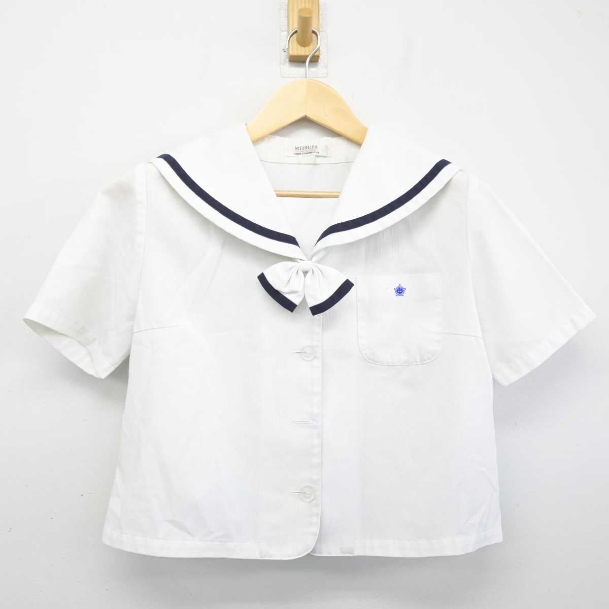 【中古】熊本県 大津中学校 女子制服 5点 (セーラー服・スカート) sf053046