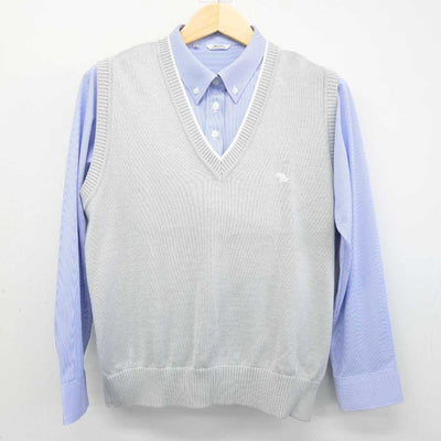 【中古】北海道 大谷室蘭高等学校 女子制服 2点 (シャツ・ニットベスト) sf053053