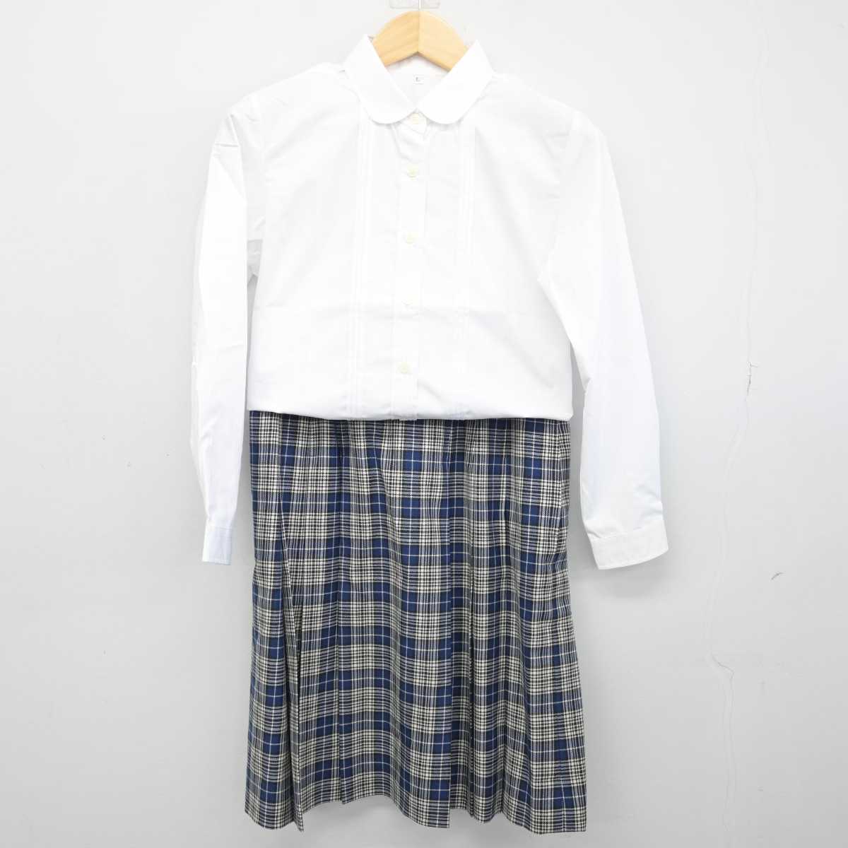 【中古】東京都 玉川聖学院中等部・高等部 女子制服 2点 (シャツ・スカート) sf053056