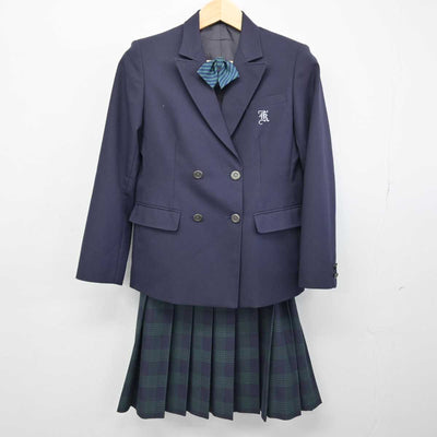 【中古】福岡県 筑水高等学校 女子制服 4点 (ブレザー・ニット・スカート) sf053066