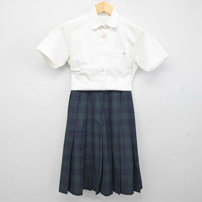 【中古】福岡県 筑水高等学校 女子制服 3点 (シャツ・スカート) sf053067