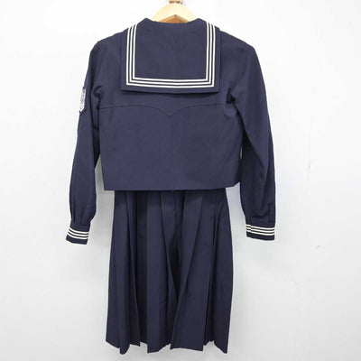 【中古】神奈川県 森村学園中学校 女子制服 4点 (セーラー服・ニット・スカート) sf053068