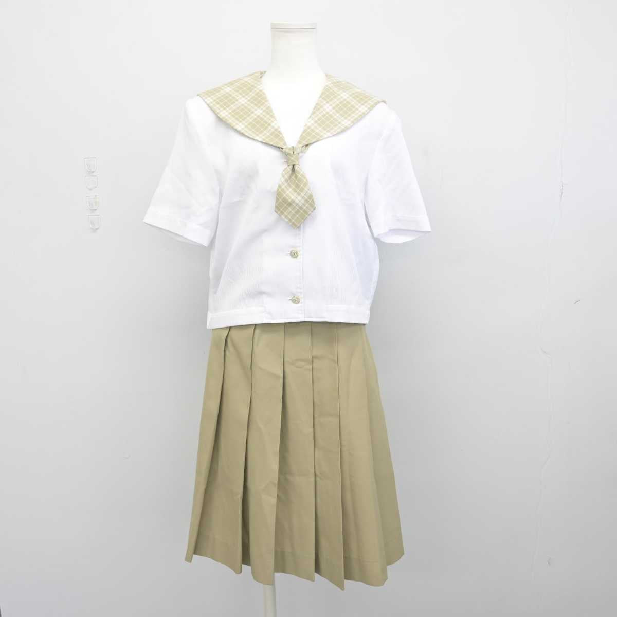 【中古】埼玉県 越谷南高等学校 女子制服 3点 (セーラー服・スカート) sf053112