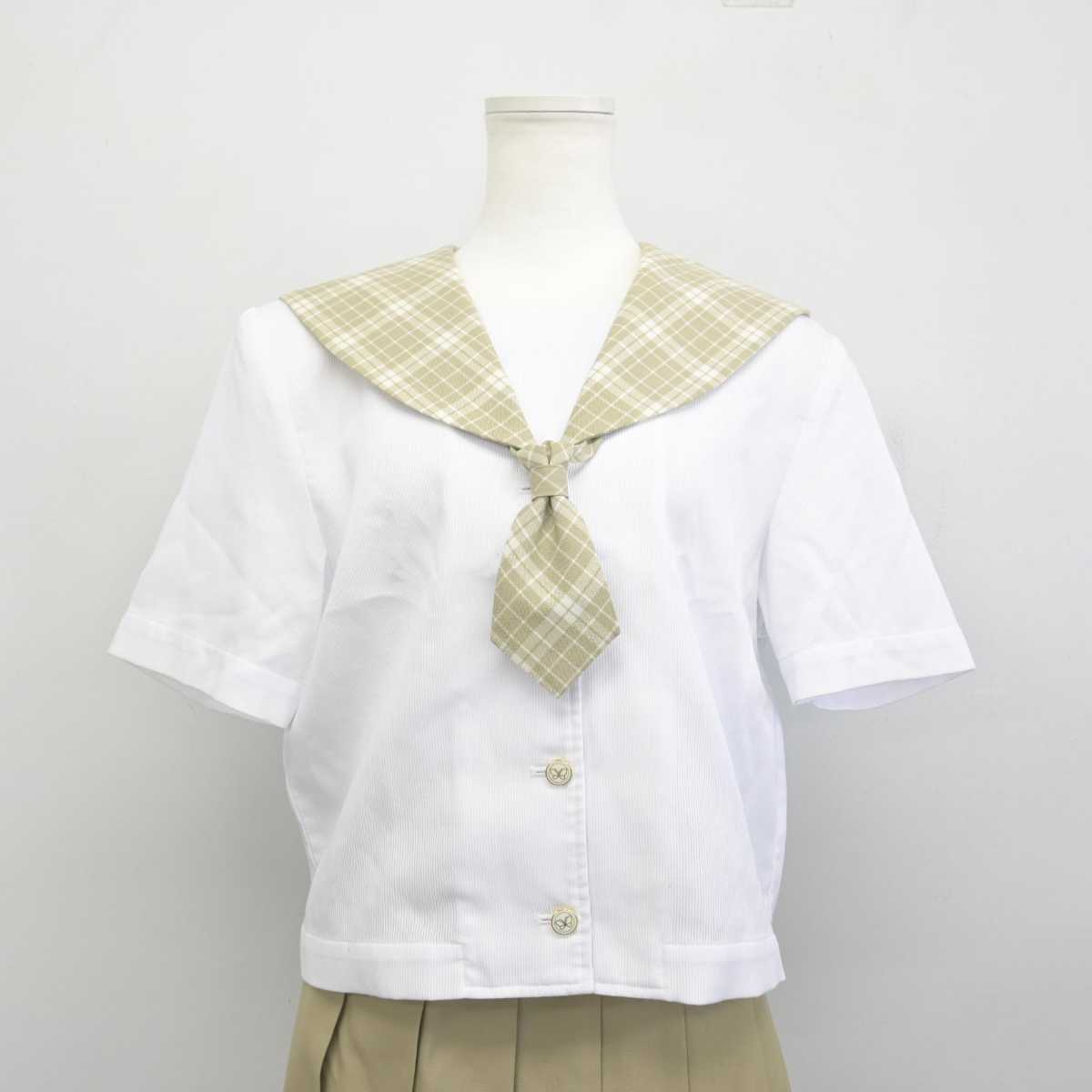 【中古】埼玉県 越谷南高等学校 女子制服 3点 (セーラー服・スカート) sf053112