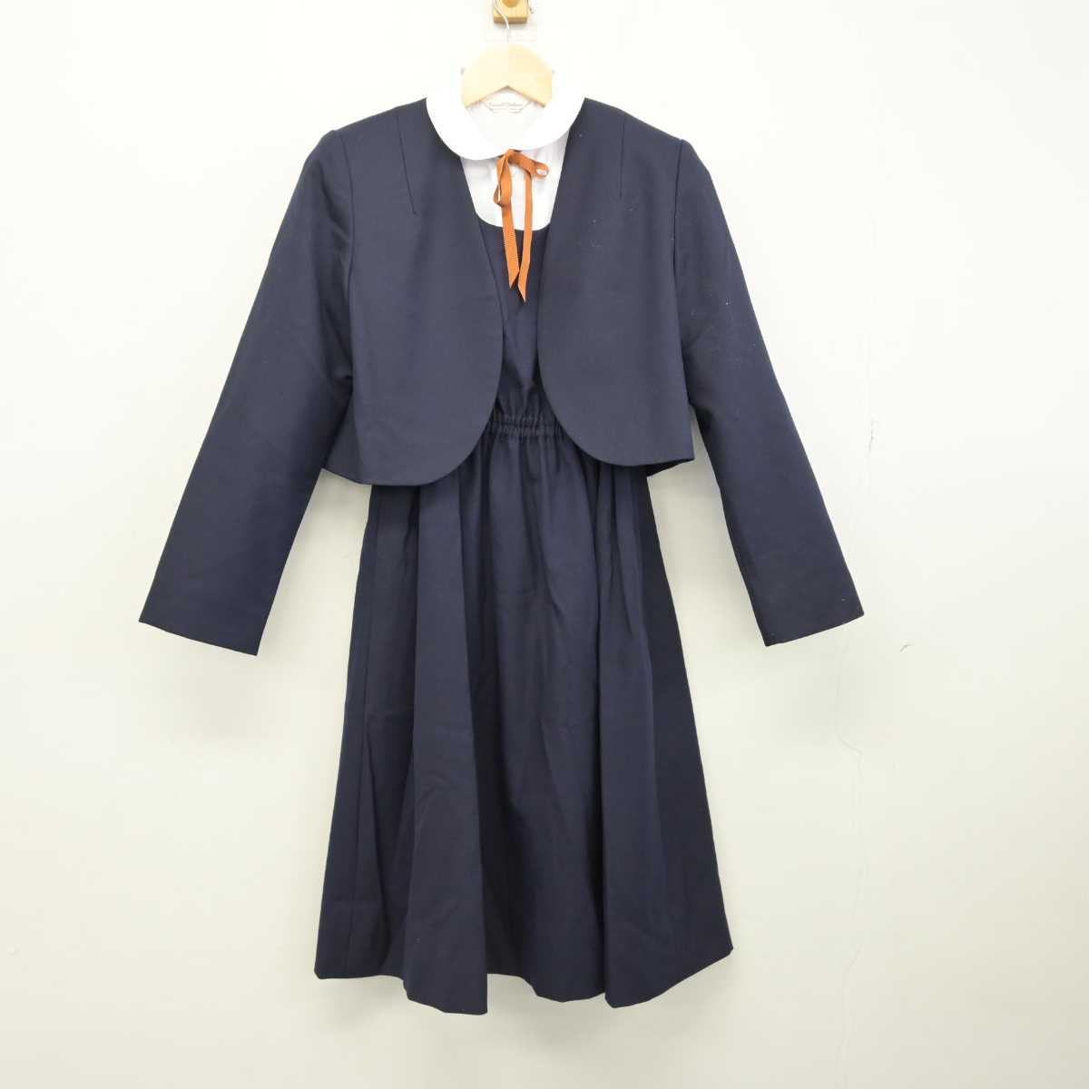 【中古】愛知県 南山学園　聖霊高等学校 女子制服 5点 (ブレザー・シャツ・ジャンパースカート) sf053113