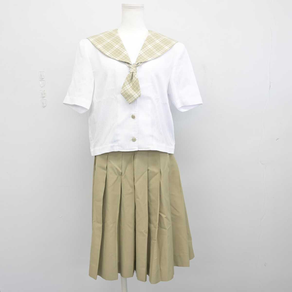 【中古】埼玉県 越谷南高等学校 女子制服 3点 (セーラー服・スカート) sf053117