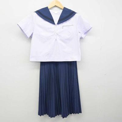 【中古】静岡県 日本体育大学浜松日体中学校 女子制服 3点 (セーラー服・スカート) sf053120