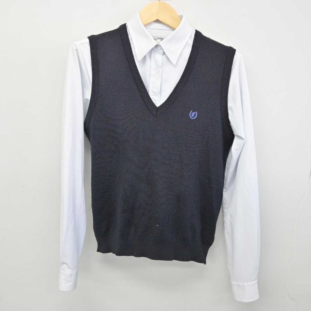 【中古】福岡県 遠賀高等学校 女子制服 2点 (ニットベスト・シャツ) sf053130 | 中古制服通販パレイド