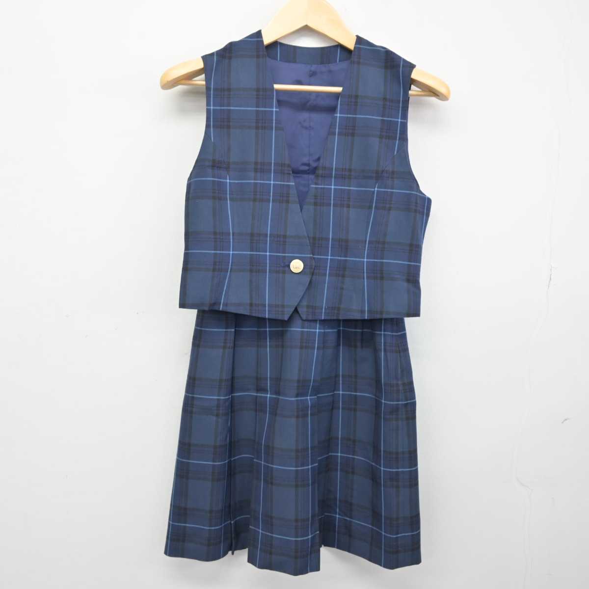 【中古】埼玉県 浦和北高等学校 女子制服 2点 (ベスト・スカート) sf053155