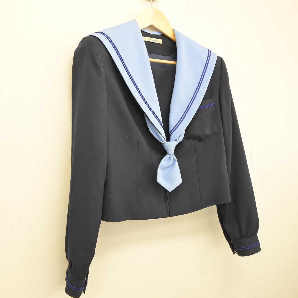 【中古】大阪府 旭中学校 女子制服 2点 (セーラー服) sf053164