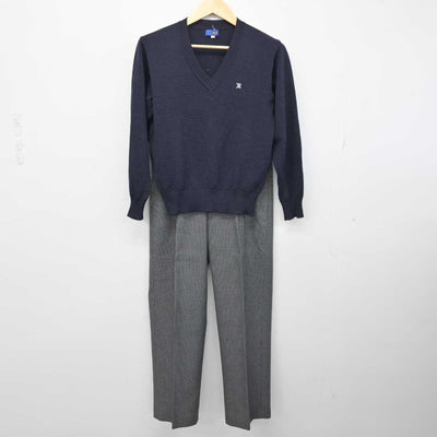 【中古】埼玉県 本庄東高等学校 男子制服 4点 (ブレザー・ニット・ズボン) sf053183