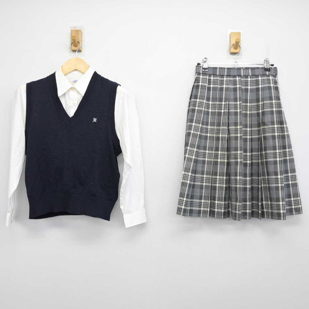 中古】埼玉県 本庄東高等学校 女子制服 3点 (ニットベスト・シャツ・スカート) sf053187 | 中古制服通販パレイド