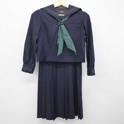 【中古】神奈川県 京浜女子大学横浜高等学校 女子制服 4点 (セーラー服・ジャンパースカート) sf053195