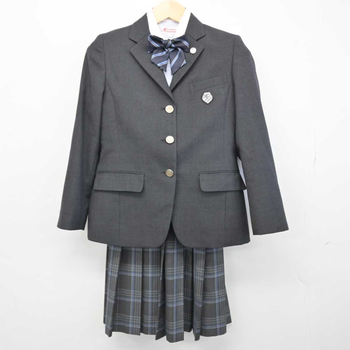 【中古】東京都 国本女子高等学校 女子制服 5点 (ブレザー・シャツ・スカート) sf053199