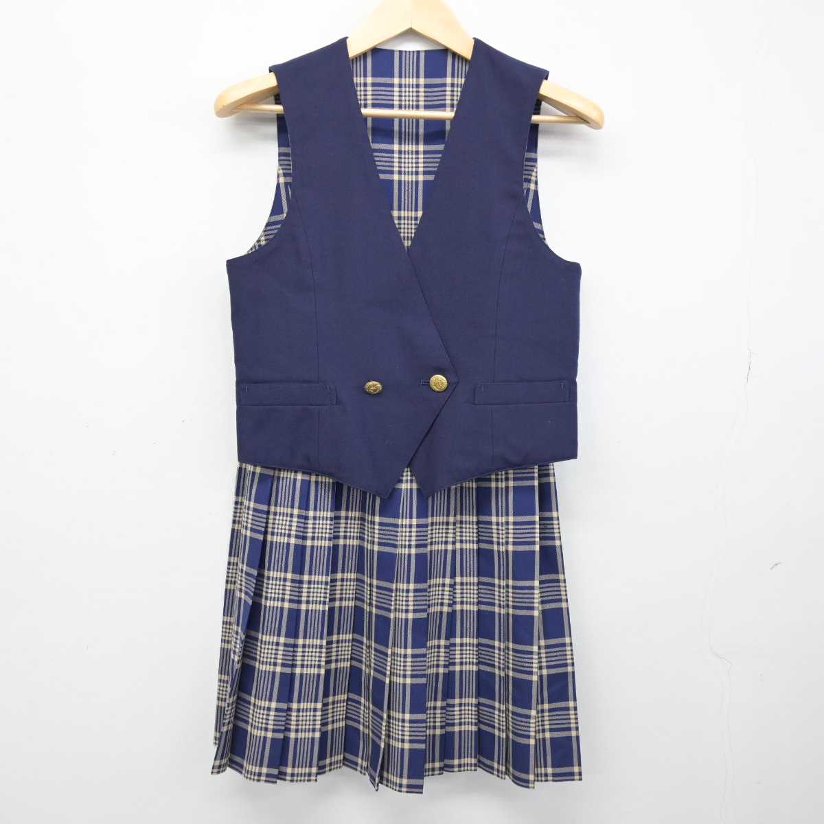 【中古】埼玉県 山村学園高等学校 女子制服 3点 (ブレザー・ベスト・スカート) sf053211